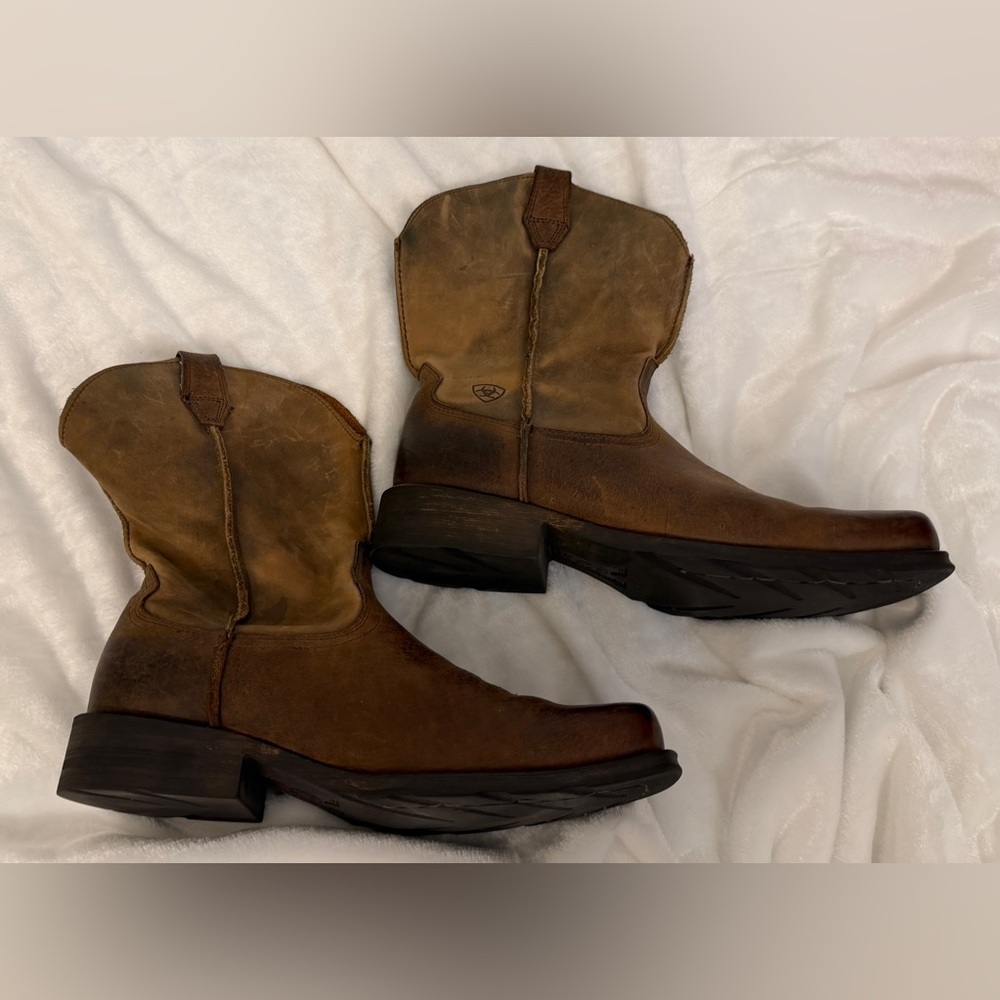 Ariat Men’s Brown, Rambler, Square Toe, Cowboy Western Boots, size 12EE